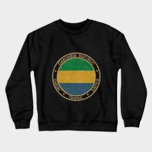 Vintage Gabon Gabonese Republic Africa African Flag Crewneck Sweatshirt